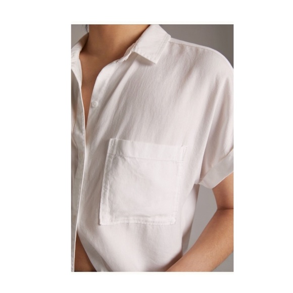 Anthropologie Cloth & Stone Short Sleeve Button Down Shirt. - Picture 2 of 8